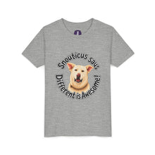 Load image into Gallery viewer, Youth Tee – “Snouticus Says Different is Awesome!”