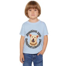 Load image into Gallery viewer, Toddler T-Shirt — "Snouticus Says Different is Awesome!"