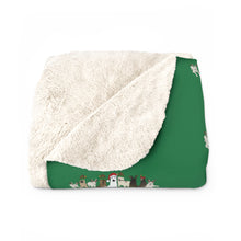 Load image into Gallery viewer, Steadfast Happy Howl-idays Green Fleece Blanket
