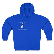 Load image into Gallery viewer, Unisex Premium STEADAST SERVICE DOGS Full Zip Hoodie - in three colors