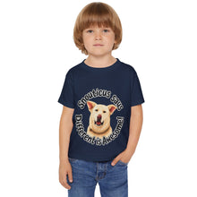 Load image into Gallery viewer, Toddler T-Shirt — "Snouticus Says Different is Awesome!"