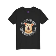 Load image into Gallery viewer, Youth Tee – “Snouticus Says Different is Awesome!”