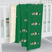 Load image into Gallery viewer, Steadfast Happy Howl-idays Green Fleece Blanket