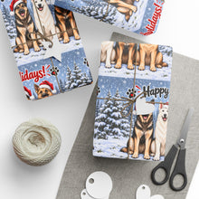 Load image into Gallery viewer, Happy Howlidays Wrapping Paper — Holiday Gift Wrap with Steadfast Dogs