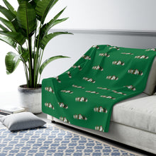 Load image into Gallery viewer, Steadfast Happy Howl-idays Green Fleece Blanket