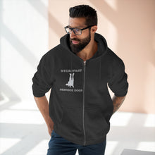 Load image into Gallery viewer, Unisex Premium STEADAST SERVICE DOGS Full Zip Hoodie - in three colors