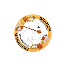 Load image into Gallery viewer, SnoutSpotting Kiss-Cut Vinyl Decals - Snouticus and Waffles - Branch Managers - Exterior View