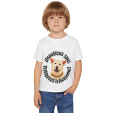 Load image into Gallery viewer, Toddler T-Shirt — "Snouticus Says Different is Awesome!"