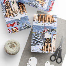 Load image into Gallery viewer, Happy Howlidays Wrapping Paper — Holiday Gift Wrap with Steadfast Dogs