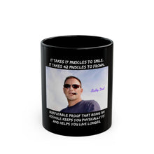Load image into Gallery viewer, Salty Dad - Smile Quote Mug – “It Takes 17 Muscles to Smile”