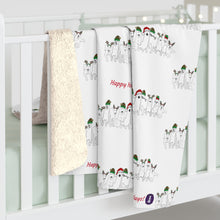 Load image into Gallery viewer, Happy Howl-idays Sherpa Fleece Blanket