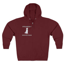Load image into Gallery viewer, Unisex Premium STEADAST SERVICE DOGS Full Zip Hoodie - in three colors
