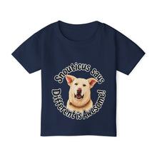 Load image into Gallery viewer, Toddler T-Shirt — "Snouticus Says Different is Awesome!"
