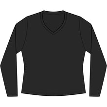 Load image into Gallery viewer, Women's V-Neck Tee — "I Will Walk With You Through Darkness" 2026 Steadfast Service Dogs
