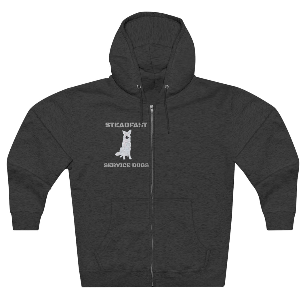 Unisex Premium STEADAST SERVICE DOGS Full Zip Hoodie - in three colors