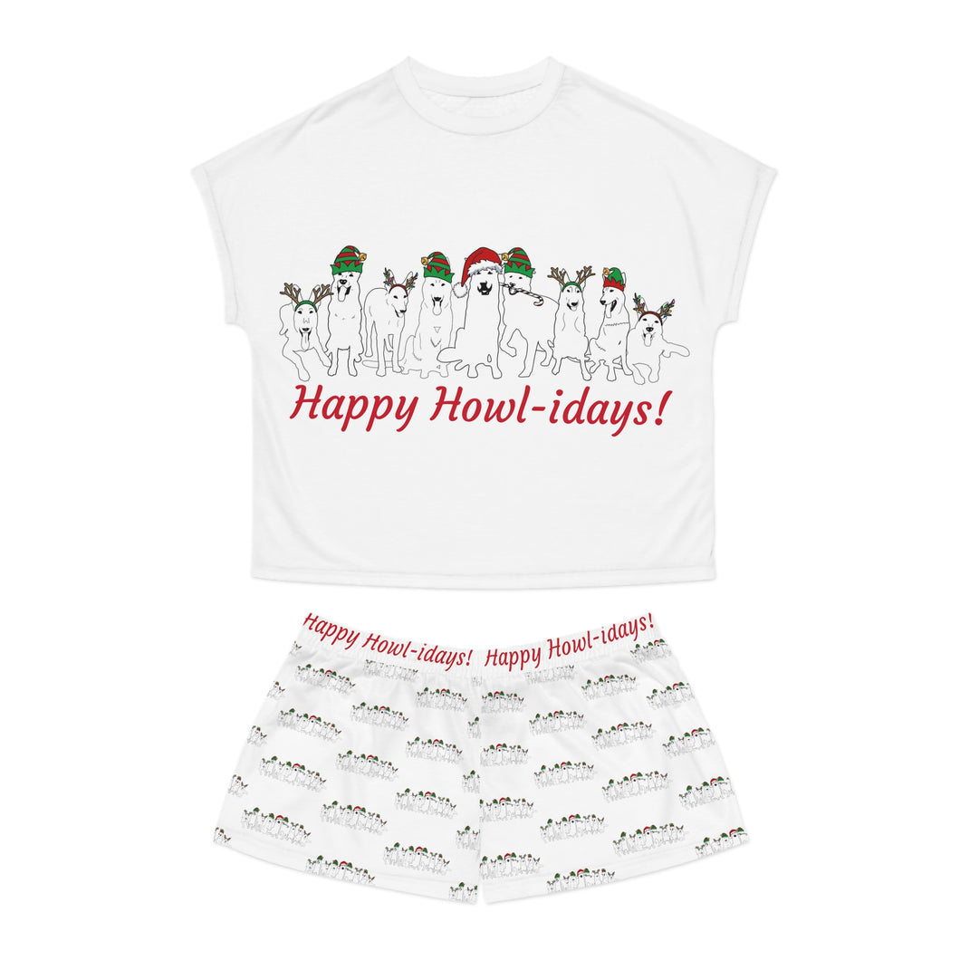 Steadfast Happy Howl-idays Series - Women's Short Pajama Set (AOP)