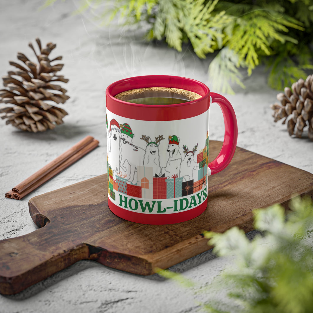 Steadfast Happy Howl-idays Series - Colorful Mug - Red, 11oz