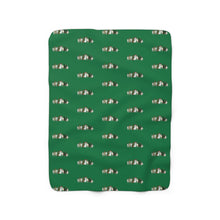 Load image into Gallery viewer, Steadfast Happy Howl-idays Green Fleece Blanket
