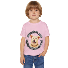 Load image into Gallery viewer, Toddler T-Shirt — "Snouticus Says Different is Awesome!"

