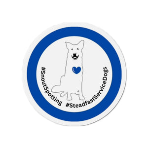 SnoutSpotting Die-Cut Magnets - Blue Theme - LEO Heart