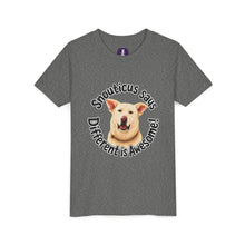 Load image into Gallery viewer, Youth Tee – “Snouticus Says Different is Awesome!”
