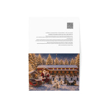 Load image into Gallery viewer, Winter Steadfast Santa Greeting Cards with German Shepherds — Holiday Christmas Cards (Pack of 1, 10, 30, 50)
