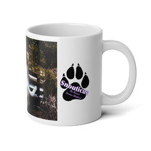 Limited edition, massive 20 ounce mug. “Looking over the fence.”