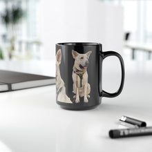 Load image into Gallery viewer, Black Snouticus face mug. 15 ounce size.
