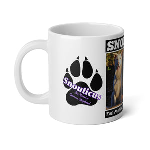 Jumbo commemorative Snouticus mug.