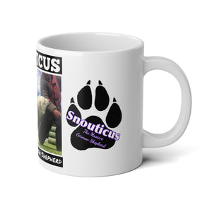 Jumbo commemorative Snouticus mug.