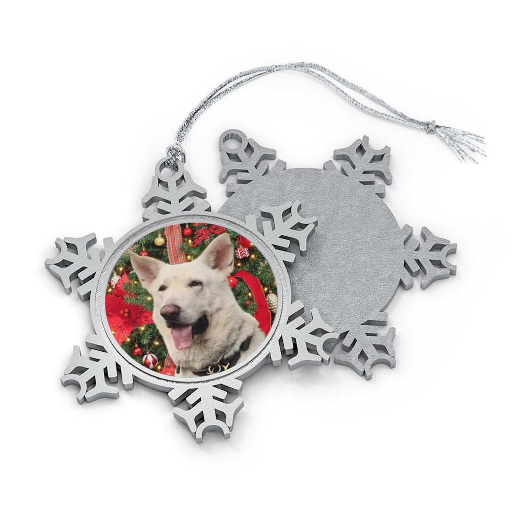 Snouticus Pewter Snowflake Ornament