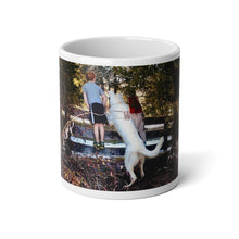 Load image into Gallery viewer, Limited edition, massive 20 ounce mug. “Looking over the fence.”
