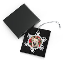 Load image into Gallery viewer, Snouticus Pewter Snowflake Ornament
