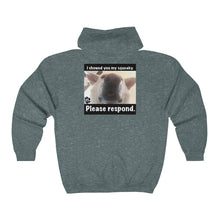 Load image into Gallery viewer, “I showed you my squeaky “ Full Zip Hooded Sweatshirt
