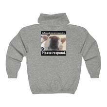 Load image into Gallery viewer, “I showed you my squeaky “ Full Zip Hooded Sweatshirt
